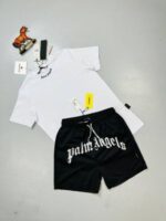 Palm Angels Curved Logo Shorts T-shirts Set - Image 3