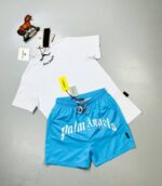 Palm Angels Curved Logo Shorts T-shirts Set - Image 4