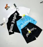 Palm Angels Curved Logo Shorts T-shirts Set - Image 2