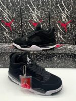 Nike Air Jordan 4 Black Cat Canvas Trainers UK