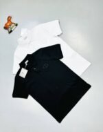 Dior CD Icon Polo Shirt T-Shirt In Black And White Colors - Image 2