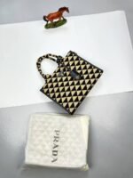 Prada Milano Symbole Embroidered Mini Tote Bag
