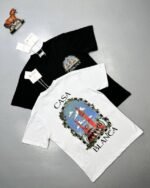 Casablanca Vue De Damas T-shirts Black White Sale UK