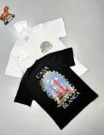 Casablanca Vue De Damas T-shirts Black White Sale UK - Image 3