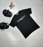 Givenchy Signature Double Logo T-shirts Shorts Set Black White - Image 5