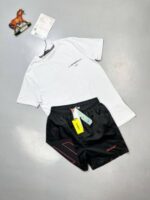 Off-White T-Shirts Shorts Set Black White Sale UK - Image 4