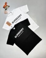 Burberry London England T-shirts Black White Beige UK - Image 2