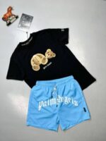 Palm Angels PA Summer Teddy Bear T-shirts Shorts Set - Image 3