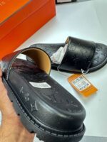Louis Vuitton LV Men's Leather Sliders - Image 5