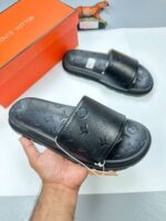 Louis Vuitton LV Men's Leather Sliders - Image 4