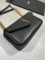 YSL Saint Laurent Paris Calypso Grained Lambskin Leather In Black & Beige Colors 777399AACYT1000 - Image 5