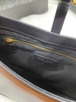 YSL Saint Laurent Paris LE 5 À 7 In Smooth Leather Shoulder Hobo Bag In Black Color - Image 5
