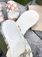 Gucci GG Multicolor Embroidered Slides Sandals Women's - Image 4