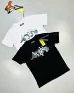 Amiri Dragon Logo Printed Cotton T-shirts Black White Sale UK - Image 2