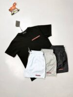 Prada Milano Logo Patch T-shirts Cargo Shorts Set - Image 4