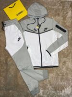 Nike Tech Fleece Tracksuit for Men Grey/White - Image 2