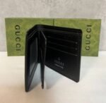 Gucci Men Bifold Stripe Black Leather Wallet - Image 3