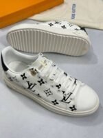 Louis Vuitton Monogram Debossed Time Out Leather Women's Trainers - Image 4