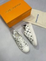 Louis Vuitton Monogram Debossed Time Out Leather Women's Trainers - Image 5