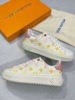 Louis Vuitton Monogram Debossed Time Out Leather Women's Trainers - Image 6