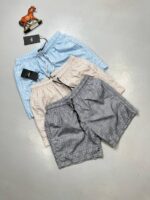 Fendi Printed Swim Out Wear Nylon Shorts Pajamas In Grey Beige Blue Colors