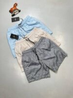 Fendi Printed Swim Out Wear Nylon Shorts Pajamas In Grey Beige Blue Colors - Image 2
