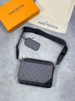 Louis Vuitton Man LV Monogram Triple Trio Messenger Leather Bag - Image 3