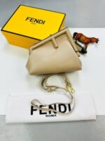 Fendi ROMA Small Bag, Nappa Leather Cross Body Bag Long Belt Purse In 3 Colors - Image 4