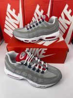 Nike Air Max 95 Grey Navy Crimson Men Trainers