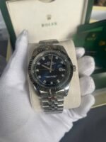 Rolex DateJust Silver Strap Watch Men's