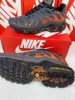 Nike Air Max Plus Grey Orange Trainers For Men's - Image 2