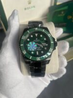 Rolex Submariner Hulk Green Dial Watch with Black Chain Strap