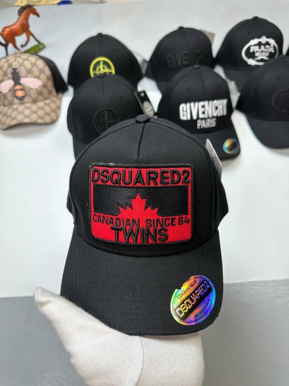 4433007664.jpg DSQUARED2 Canadian Twins Patch Logo Baseball Cap - Image 1