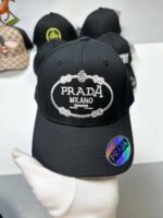 Prada Milano Re-Nylon Embroidered Logo Baseball Cap