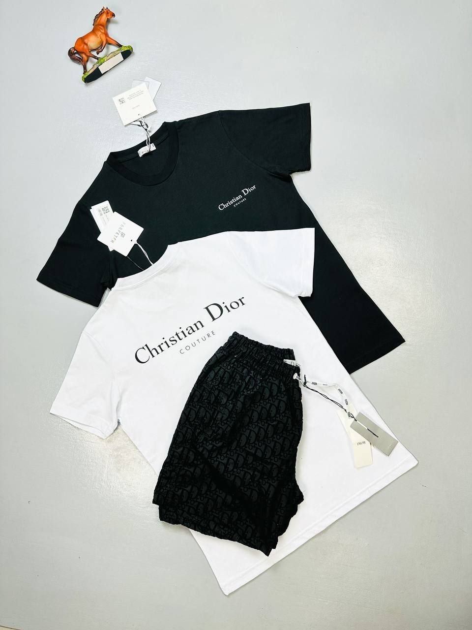 4433167721.jpg DIOR SHORTS AND T-SHIRT SET in 2 Colors - Image 1