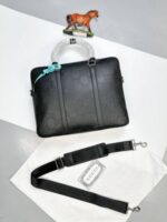 Gucci Men's GG Monogram Leather Briefcase Laptop Bag - Image 6