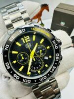 Tag Heuer F1 Formula 1 Chronograph Stainless Steel Yellow Dial Watch for Men's - Image 2