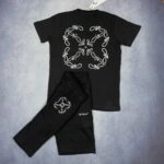 Off-White Street Style Logo SHORTS AND T-SHIRT SET