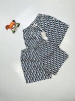 Christian Dior Oblique Shorts Blue White Shorts For Men's