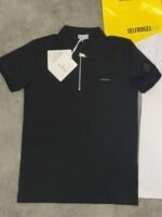 Moncler Men's Zip Polo Shirt in Black Color - Image 2