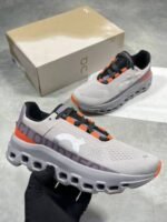 QC On Running Cloud Monster Trainers For Men's in Pearl Flame - Image 2