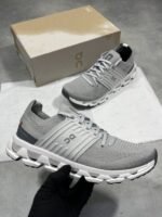 On Running Cloudswift Glacier Grey White Trainers For Men's