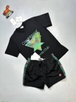 CASABLANCA SHORTS AND T-SHIRT SET in Black Color