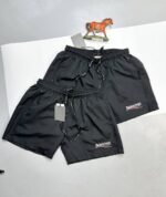 Balenciaga Printed Logo Cotton Shorts