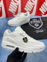 Nike Air Max 90 Trainers Recraft Triple White For Men's - Image 2