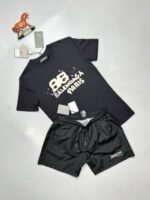 Balenciaga BB Paris Graffiti Splash T-shirts Shorts Sets - Image 4