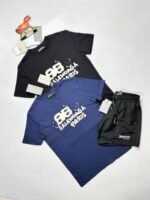 Balenciaga BB Paris Graffiti Splash T-shirts Shorts Sets - Image 3