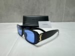 Saint Laurent Square Black Sunglasses Blue Shade