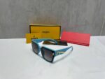 Fendi Square Metal Frame Turquoise Sunglasses Sale UK - Image 2
