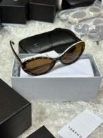 Chanel Ovales Vert Cat Eye White Frame Sunglasses Sale UK - Image 2